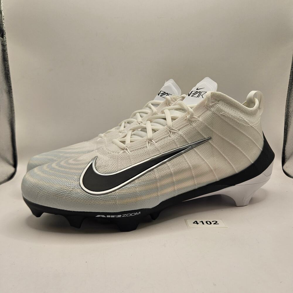 NIKE MEN'S 12 WIDE AIR VAPOR ELITE 1 FOOTBALL CLEATS WHITE BLACK HV2724-100 NWOB